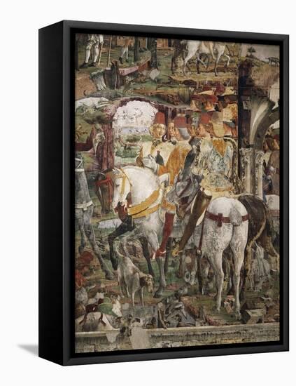 Borso D'Este Departing for Hunt, Scene from Month of March, Ca 1470-Francesco del Cossa-Framed Premier Image Canvas