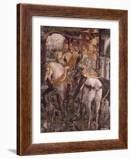 Borso D'Este Departing for Hunt, Scene from Month of March-Francesco del Cossa-Framed Giclee Print