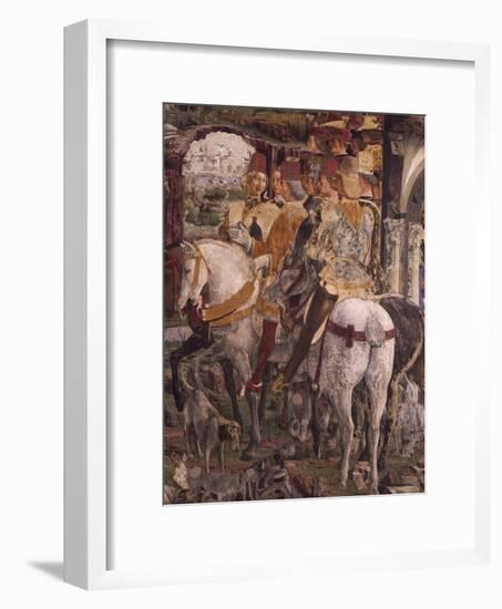 Borso D'Este Departing for Hunt, Scene from Month of March-Francesco del Cossa-Framed Giclee Print