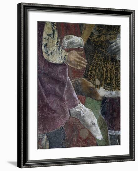 Borso D'Este Giving Coin to Court Jester, Scene from Month of April, Ca 1470-Francesco del Cossa-Framed Giclee Print