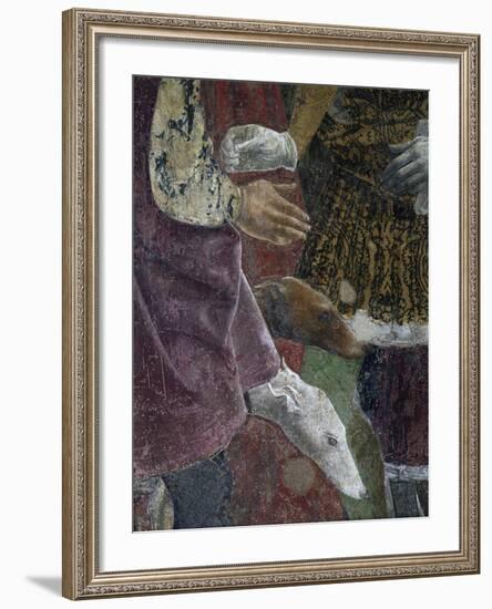 Borso D'Este Giving Coin to Court Jester, Scene from Month of April, Ca 1470-Francesco del Cossa-Framed Giclee Print