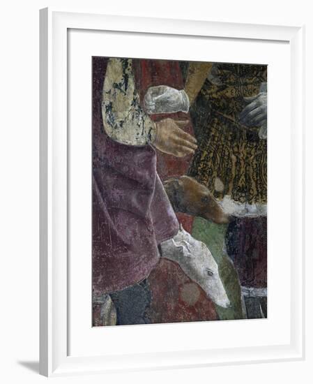 Borso D'Este Giving Coin to Court Jester, Scene from Month of April, Ca 1470-Francesco del Cossa-Framed Giclee Print