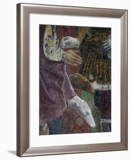 Borso D'Este Giving Coin to Court Jester, Scene from Month of April, Ca 1470-Francesco del Cossa-Framed Giclee Print