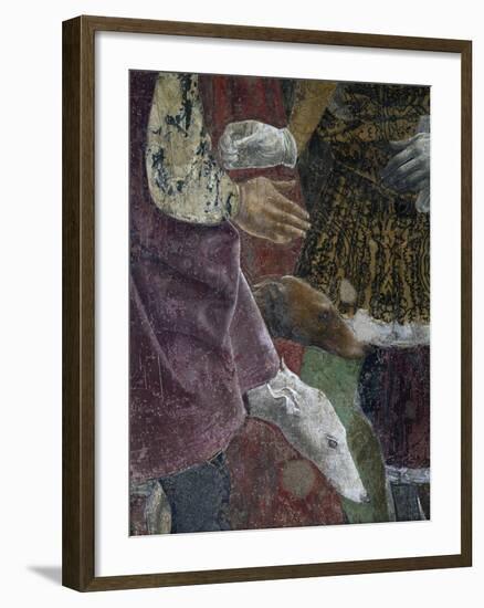 Borso D'Este Giving Coin to Court Jester, Scene from Month of April, Ca 1470-Francesco del Cossa-Framed Giclee Print