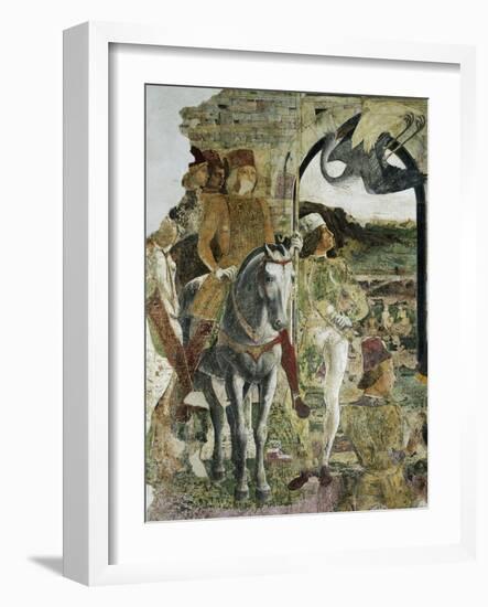 Borso D'Este Returning from Hunting, Scene from Month of April-Francesco del Cossa-Framed Giclee Print