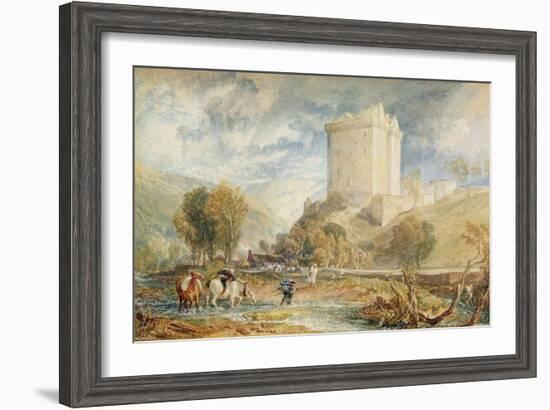Borthwick Castle, 1818-J. M. W. Turner-Framed Giclee Print