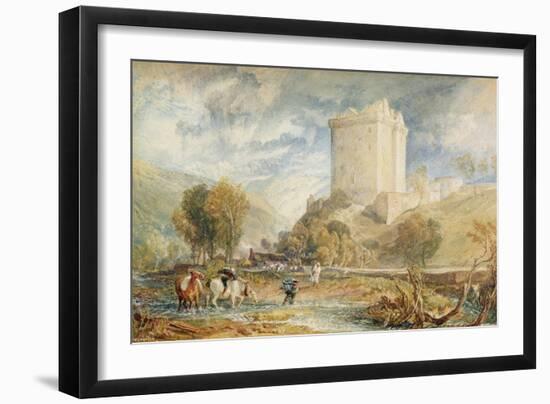 Borthwick Castle, 1818-J. M. W. Turner-Framed Giclee Print