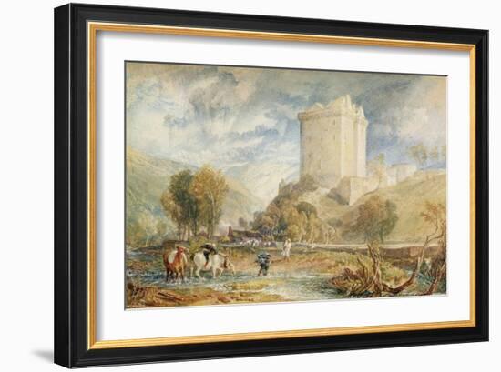 Borthwick Castle, 1818-J. M. W. Turner-Framed Giclee Print