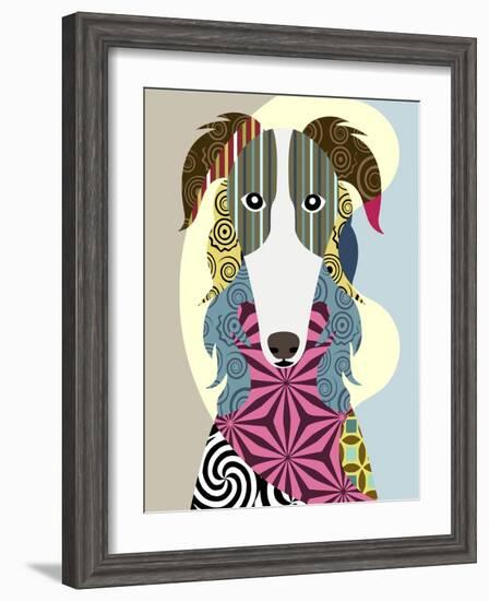 Borzoi Russian Wolfhound-Lanre Adefioye-Framed Giclee Print