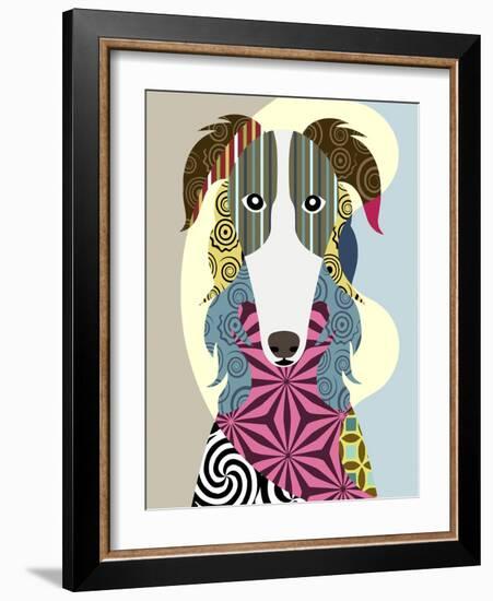 Borzoi Russian Wolfhound-Lanre Adefioye-Framed Giclee Print