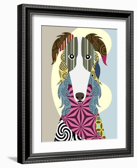 Borzoi Russian Wolfhound-Lanre Adefioye-Framed Giclee Print