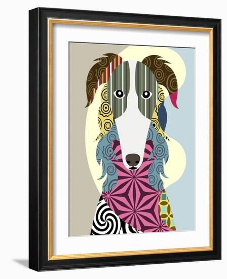 Borzoi Russian Wolfhound-Lanre Adefioye-Framed Giclee Print