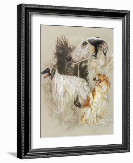 Borzoi-Barbara Keith-Framed Giclee Print