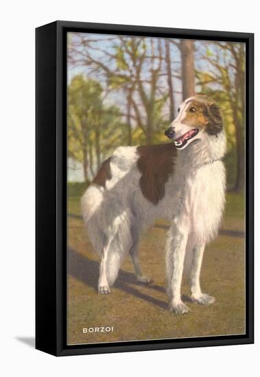 Borzoi-null-Framed Stretched Canvas