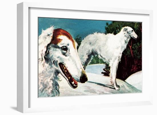 Borzoi-English School-Framed Giclee Print