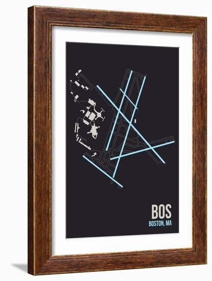 BOS Airport Layout-08 Left-Framed Giclee Print