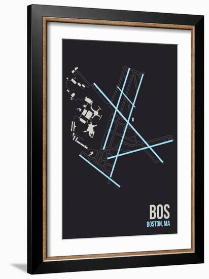 BOS Airport Layout-08 Left-Framed Giclee Print