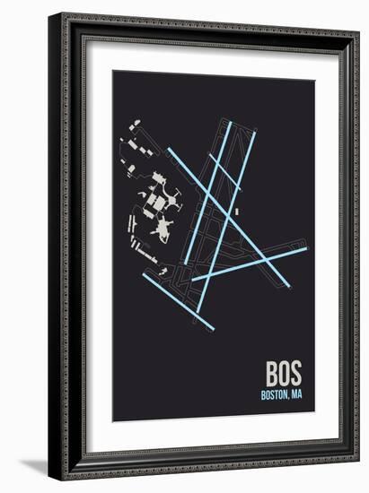 BOS Airport Layout-08 Left-Framed Giclee Print