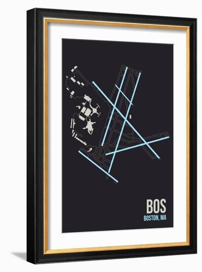 BOS Airport Layout-08 Left-Framed Giclee Print