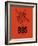 BOS Boston Airport Orange-NaxArt-Framed Art Print