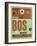 BOS Boston Luggage Tag 1-NaxArt-Framed Art Print