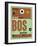 BOS Boston Luggage Tag 1-NaxArt-Framed Art Print