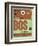 BOS Boston Luggage Tag 1-NaxArt-Framed Art Print