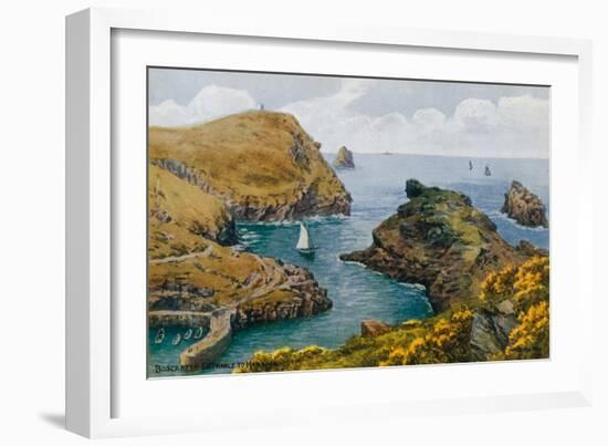 Boscastle, Entrance to Harbour-Alfred Robert Quinton-Framed Giclee Print