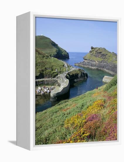 Boscastle Harbour, Boscastle, Cornwall, England, United Kingdom-Roy Rainford-Framed Premier Image Canvas