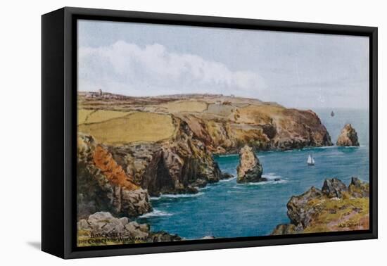 Boscastle, the Coast from Willapark P-Alfred Robert Quinton-Framed Premier Image Canvas