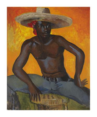 Man in a Straw Hat II Limited Edition - Boscoe Holder | Art.com