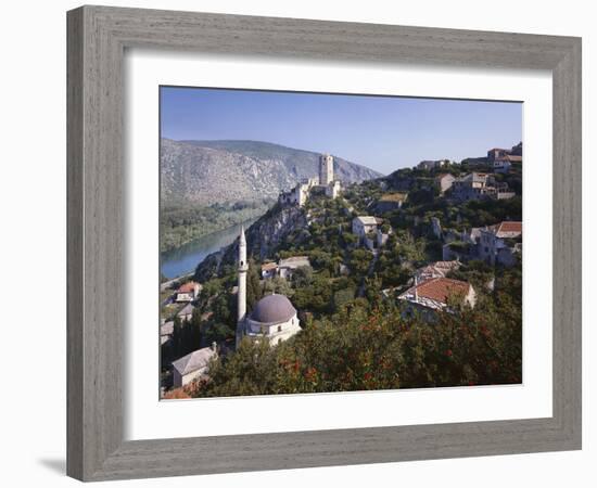 Bosnia, Pocitelj, Mosque, Fortress-Thonig-Framed Photographic Print