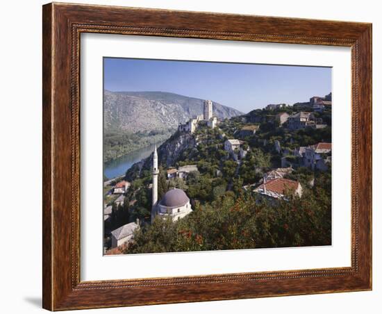 Bosnia, Pocitelj, Mosque, Fortress-Thonig-Framed Photographic Print