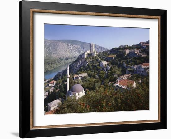 Bosnia, Pocitelj, Mosque, Fortress-Thonig-Framed Photographic Print