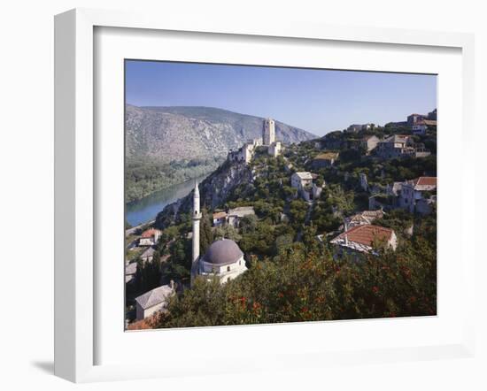 Bosnia, Pocitelj, Mosque, Fortress-Thonig-Framed Photographic Print
