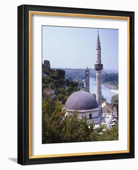 Bosnia, Pocitelj, Neretva, Mosque-Thonig-Framed Photographic Print