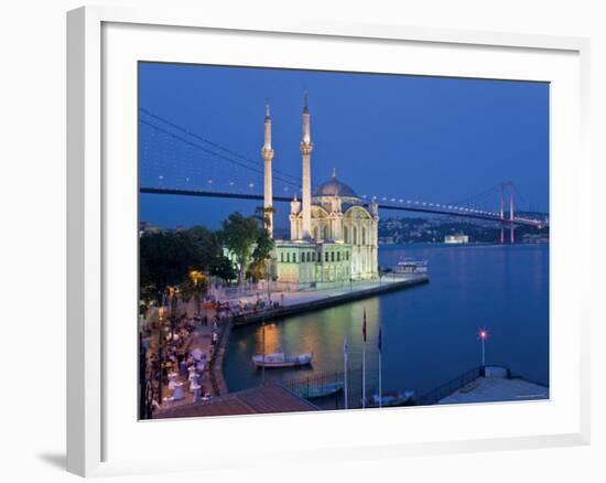 Bosphoros River Bridge and Ortakoy Camii Mosque, Ortakoy District, Istanbul, Turkey-Gavin Hellier-Framed Photographic Print