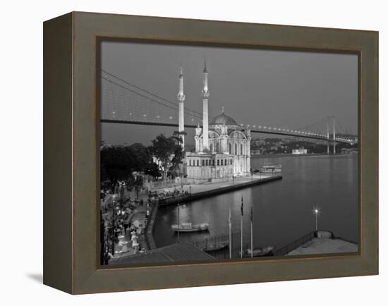 Bosphoros River Bridge and Ortakoy Camii Mosque, Ortakoy District, Istanbul, Turkey-Gavin Hellier-Framed Premier Image Canvas