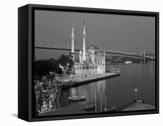 Bosphoros River Bridge and Ortakoy Camii Mosque, Ortakoy District, Istanbul, Turkey-Gavin Hellier-Framed Premier Image Canvas