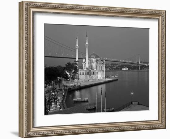 Bosphoros River Bridge and Ortakoy Camii Mosque, Ortakoy District, Istanbul, Turkey-Gavin Hellier-Framed Photographic Print