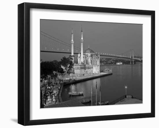 Bosphoros River Bridge and Ortakoy Camii Mosque, Ortakoy District, Istanbul, Turkey-Gavin Hellier-Framed Photographic Print