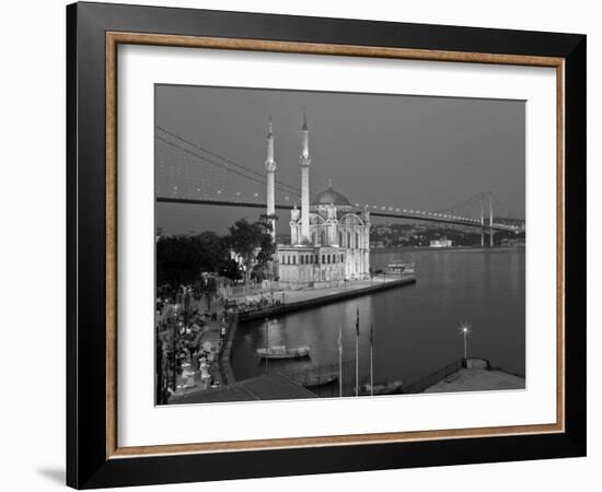 Bosphoros River Bridge and Ortakoy Camii Mosque, Ortakoy District, Istanbul, Turkey-Gavin Hellier-Framed Photographic Print