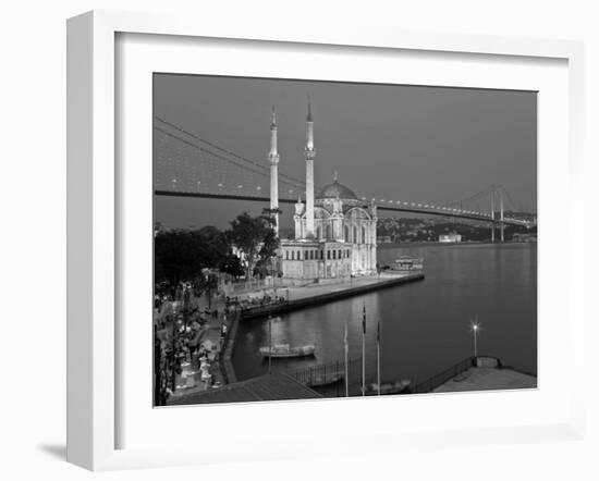 Bosphoros River Bridge and Ortakoy Camii Mosque, Ortakoy District, Istanbul, Turkey-Gavin Hellier-Framed Photographic Print