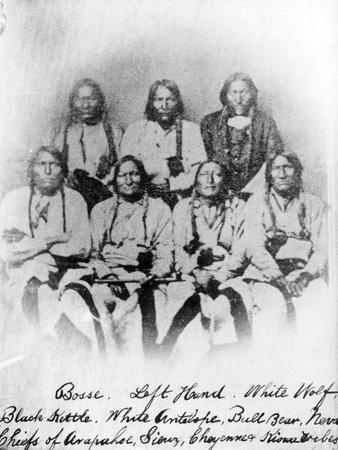 Bosse, Left Hand, White Wolf, Black Kettle, White Antelope, Bull Bear,  Neva: Chiefs of Arapahoe,…' Photographic Print