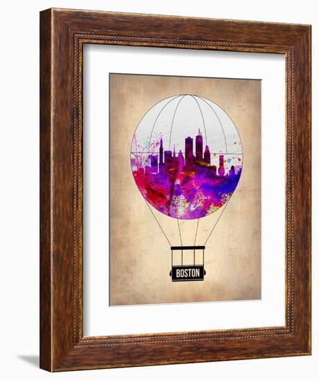 Boston Air Balloon-NaxArt-Framed Art Print