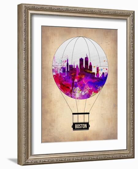 Boston Air Balloon-NaxArt-Framed Art Print