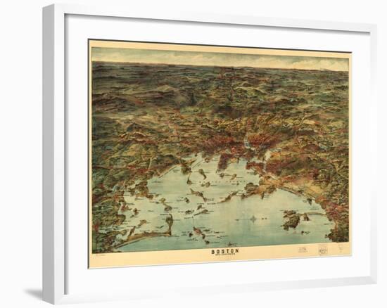 Boston and Environs-George Walker & Co.-Framed Art Print