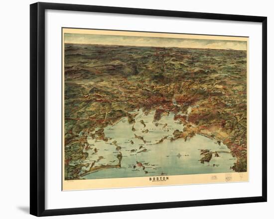 Boston and Environs-George Walker & Co.-Framed Art Print