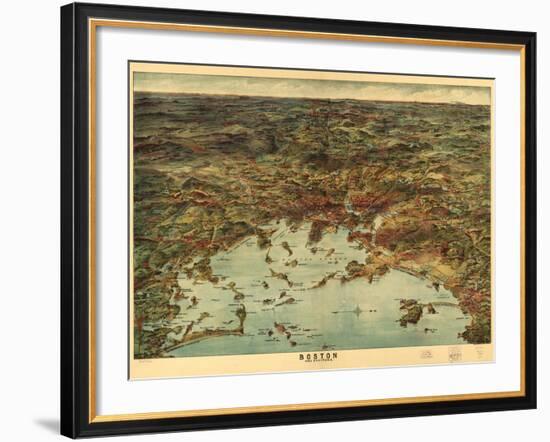 Boston and Environs-George Walker & Co.-Framed Art Print