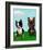 Boston and Frenchie-Brian Rubenacker-Framed Art Print